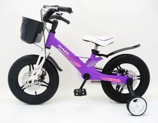 Дитячий двоколісний велосипед MARS-2 Evolution колеса 14 дюймів магнезиевая рама фіолетовий