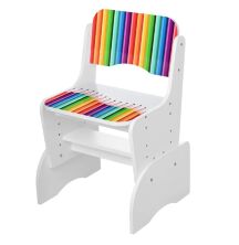 Дитяча регульована парта зі стільчиком растишка Bambi B 2071-77-6 (UA) / колір Олівці біла**