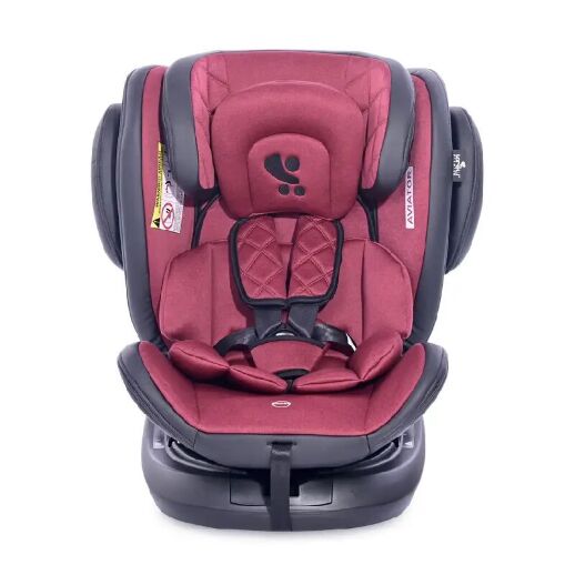 Автокрісло-ребордер дитяче Aviator Isofix 0-36 кг чорно-червоне
