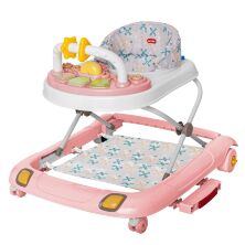 Дитячі ходунки CARRELLO Premio CRL-9608 Rose 3в1 (Ходунки Качелі Каталка) / рожеві для дівчинки