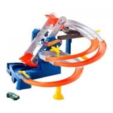 Автотрек гоночна траса ТРЕК FDF28 Ігровий набір Hot Wheels "Гонки на фабриці". Хот Вілс