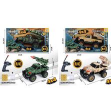 Машина ДЖИП з ракетами 26см на радіо-керуванні р/в 383-98A-A на акумуляторі / на гумових колесах / 2 види