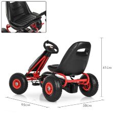 Дитячий педальний карт надувні колеса Bambi M 3590AL-2 чорний **