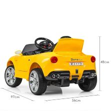 Дитячий електромобіль M 3175EBLR-6 BMW шкіряне сидіння жовтий