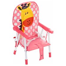 Дитячий складаний стільчик для годування GL217C-909 рожевий Жираф**