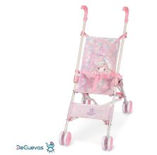 Коляска для ляльок DeCuevas 90133 Лялькова прогулянкова коляска трость Мартіна червона