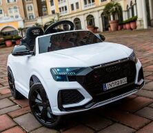 Дитячий одномісний ліцензійний електромобіль Машина Bambi M 4569EBLR-1 Audi на EVA колесах / білий
