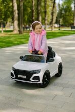 Дитячий одномісний ліцензійний електромобіль Машина Bambi M 4569EBLR-1 Audi на EVA колесах / білий
