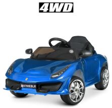 Дитячий одномісний електромобіль Машина Bambi 4WD M 4700 EBLRS-4 СпортКар Ferrari фарбований з MP3 синій**