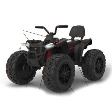 Дитячий одномісний електромобіль Квадроцикл 4WD M 4849EL-2 Джип на EVA колесах зі шкіряним сидінням / чорний