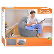 Надувне крісло-мішок Intex 68579 сіре