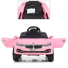 Дитячий електромобіль M 3175EBLR-8 BMW шкіряне сидіння рожевий