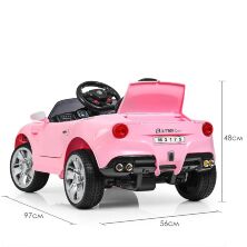 Дитячий електромобіль M 3175EBLR-8 BMW шкіряне сидіння рожевий