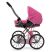 Коляска для ляльки класична Bambi 69882BN сіро-рожева