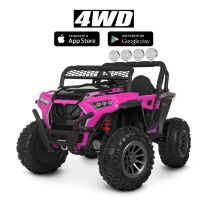 Дитячий двомісний електромобіль машина джип квадроцикл баггі Bambi Racer 4WD M 4453EBLR-8 рожевий**
