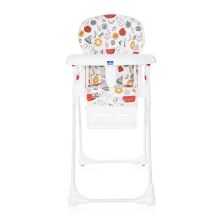 Стільчик для годування дитячий Lorelli (Bertoni) Dulce White Fruits. Стілець з шкіряним сидінням. Білий Фрукти