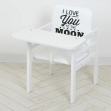 Дитячий дерев'яний Стільчик-трансформер для годування Color малиновий. Столик та стільчик для дівчинки