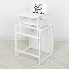 Дитячий дерев'яний Стільчик-трансформер для годування Color малиновий. Столик та стільчик для дівчинки