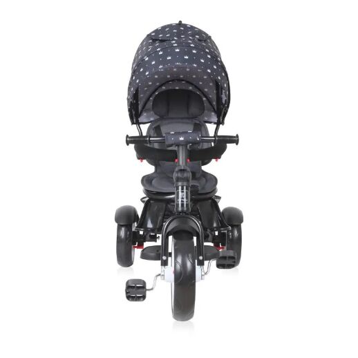 Велосипед-коляска дитячий триколісний Lorelli (Bertoni) Neo Black Crowns чорний
