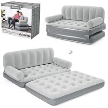 Велюрова надувний матрац ліжко Диван-Трансформер Bestway 75079 з вбудованим електронасосом**