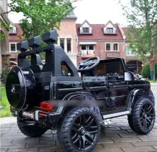 Дитячий двомісний електромобіль машина джип Mercedes 4WD T-7848 на EVA колесах білий