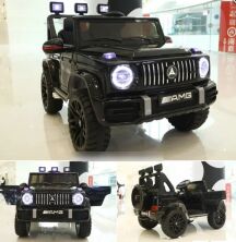 Дитячий двомісний електромобіль машина джип Mercedes 4WD T-7848 на EVA колесах білий