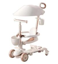 Складаний самокат-трансформер 4в1 триколісний Maraton 8028 з ручкою та капюшоном