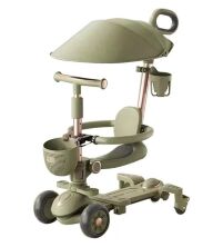 Складаний самокат-трансформер 4в1 триколісний Maraton 8028 з ручкою та капюшоном