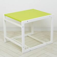 Дитячий дерев'яний Стільчик-трансформер для годування Color лайм. Столик та стільчик