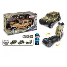 Ігровий набір МАШИНА-гараж 660 А-257 Військовий Джип зі світловими та звуковими ефектами + 3 машинки спецсистеми