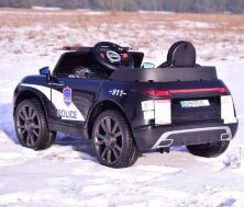 Дитячий електромобіль Машина M 4842EBLR-1-2 "Поліція" на EVA колесах зі шкіряним сидінням / чорна