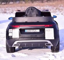 Дитячий електромобіль Машина M 4842EBLR-1-2 "Поліція" на EVA колесах зі шкіряним сидінням / чорна