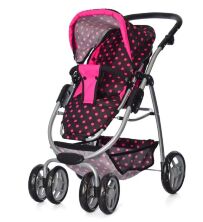 Коляска для ляльок класична 2в1 CARRELLO AVANTI 9662 PINK Лялькова з люлькою та сумкою