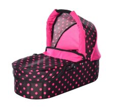Коляска для ляльок класична 2в1 CARRELLO AVANTI 9662 PINK Лялькова з люлькою та сумкою