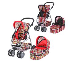 Коляска для ляльок класична 2в1 CARRELLO AVANTI 9662 PINK Лялькова з люлькою та сумкою