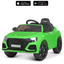Дитячий одномісний ліцензійний електромобіль Машина Bambi M 4569EBLR-5 Audi на EVA колесах / зелений