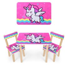 Дитячий стіл з двома стільчиками Bambi 501-64 Єдиноріг**