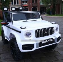 Дитячий двомісний електромобіль машина джип Mercedes 4WD T-7848 на EVA колесах білий