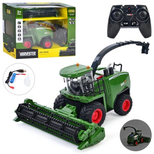Комбайн на радіокеруванні 6605 дитяча спецтехніка (звук світло пар)