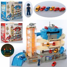 Чотирирівнева Паркування Гараж Паркінг для машинок E7004-04 з ліфтом. Музичні і Світлові ефекти / 2 види