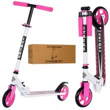 Складаний двоколісний дитячий самокат iTrike SR2-005-WP підлітковий Алюмінієвий, із замком / Рожево-білий**
