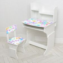 Дитяча парта регульована шкільна зі стільцем 904-114 Метелики**