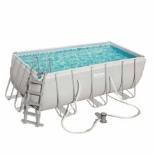 Каркасний прямокутний басейн ЗІ СХОДАМИ і фільтр-насосом Bestway 56456 розмір 412х201х122см / обсяг 8124л