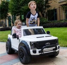 Дитячий двомісний електромобіль Джип Ford M 4790EBLR-1(24V) на ЄВА колесах / світло музика / білий**