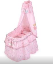 Ліжечко дитяче для ляльки DeCuevas 51034 ковдру подушка підвіски плюш рожева