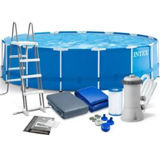 Тент для каркасного басейну Bestway 58037 діаметр 366 см темно-синій