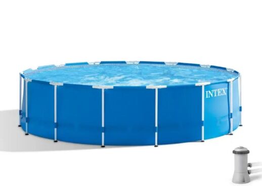 Тент для каркасного басейну Bestway 58037 діаметр 366 см темно-синій