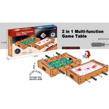 Настільна гра Хокей + Футбол 2371 в дерев'яному корпусі на штангах / є шкала ведення рахунку**