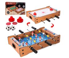 Настільна гра Хокей + Футбол 2371 в дерев'яному корпусі на штангах / є шкала ведення рахунку**
