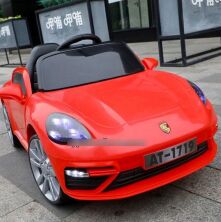 Дитячий одномісний електромобіль Легкова машина Спорткар Porsche T-7660 на EVA колесах білий